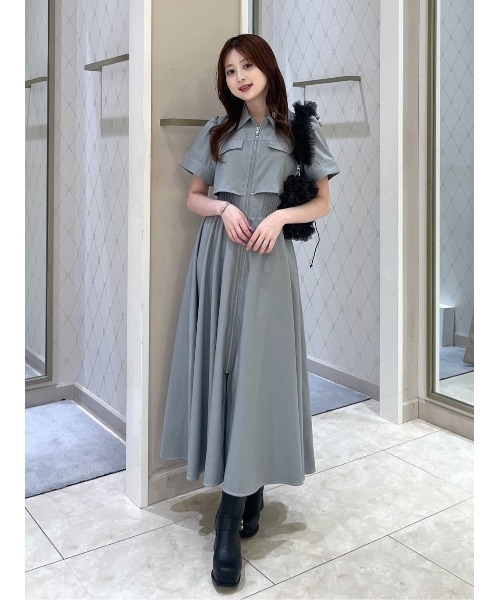 AKB48 千葉恵里さん着用】バストフレアワンピース 半袖 夏服