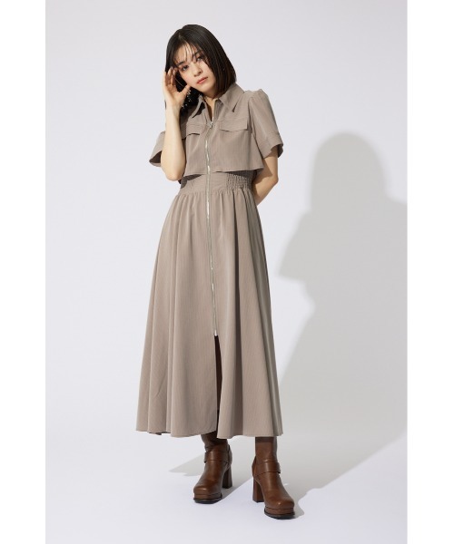 AKB48 千葉恵里さん着用】バストフレアワンピース 半袖 夏服