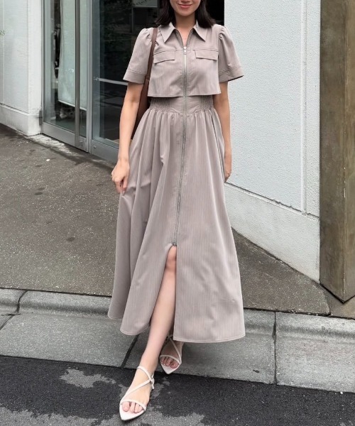 AKB48 千葉恵里さん着用】バストフレアワンピース 半袖 夏服