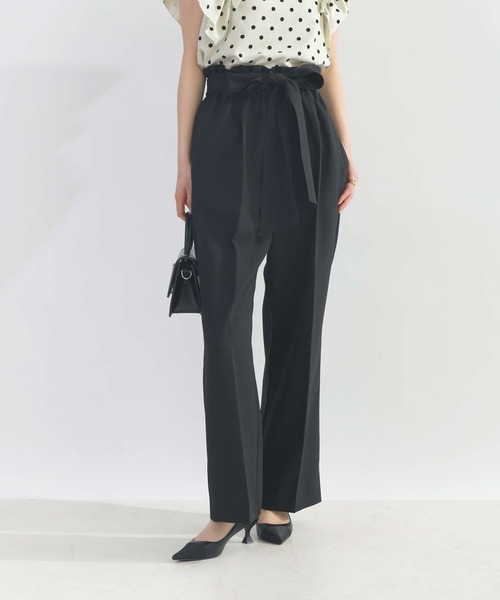 PICCIN（ピッチン）の「ウエストリボンハイウエストパンツ（その他パンツ・レディース・ブラック/サックスブルー/オフホワイト・M/L）」の2枚目の写真