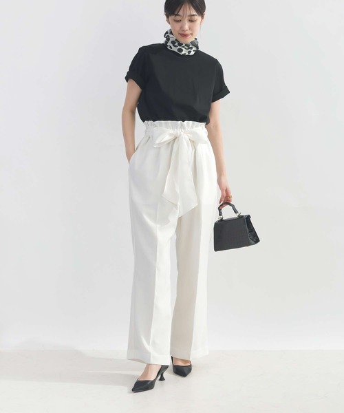 PICCIN（ピッチン）の「ウエストリボンハイウエストパンツ（その他パンツ・レディース・ブラック/サックスブルー/オフホワイト・M/L）」の15枚目の写真