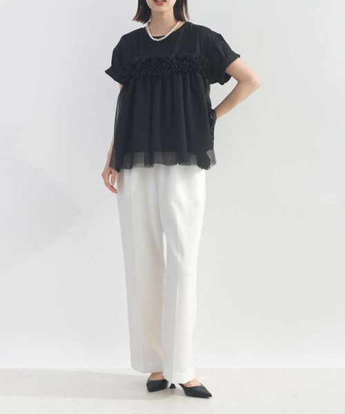 PICCIN（ピッチン）の「ウエストリボンハイウエストパンツ（その他パンツ・レディース・ブラック/サックスブルー/オフホワイト・M/L）」の18枚目の写真