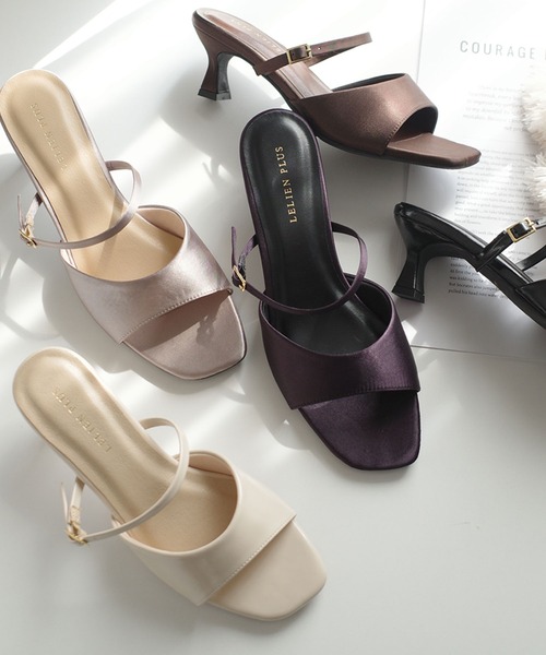 AmiAmi（アミアミ）の「さっと履ける！ストラップミュールサンダル（サンダル・レディース・アイボリー/ブラック/グレイッシュベージュ/ダークネイビー/ダークブラウン・L/LL/M/S）」の18枚目の写真