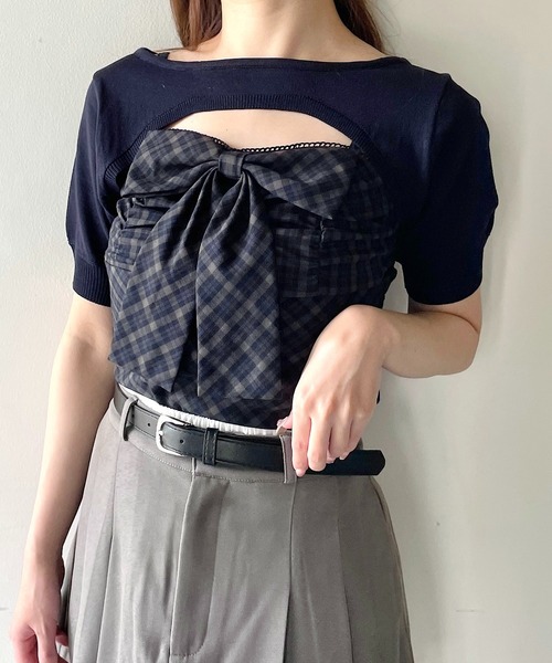 nomae リボンキャミセットトップス nomae リボンキャミセットトップス