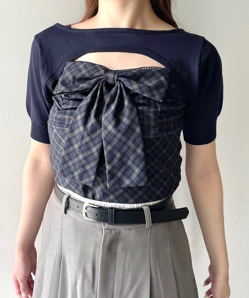 nomae リボンキャミセットトップス セール】リボンキャミセットトップス（シャツ/ブラウス）｜NOMAE