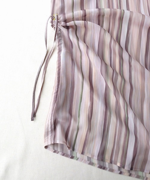 Q(キュー)の「ニュアンスプリントスキッパーワンピース(ワンピース・レディース・ブラウン系その他/ブルー系その他・MEDIUM)」の15枚目の写真