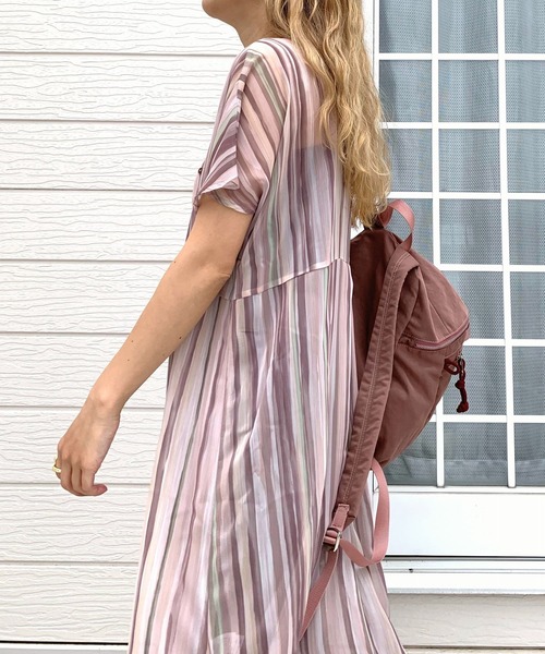 Q(キュー)の「ニュアンスプリントスキッパーワンピース(ワンピース・レディース・ブラウン系その他/ブルー系その他・MEDIUM)」の20枚目の写真