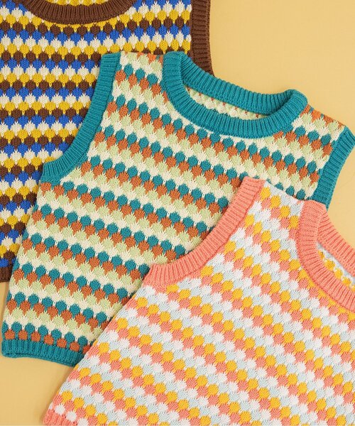 BREEZE（ブリーズ）の「【WEB限定】サマーニットタンクトップ（Tシャツ/カットソー・キッズ・ピンク/グリーン/ブラウン・110/120/80/130/90/100）」の2枚目の写真