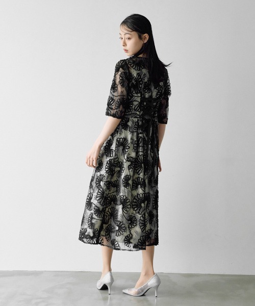 haremode（ハレモード）の「アーチ刺繍レースドレス（ドレス・レディース・グレー/ベージュ/ブラック・M/S）」の14枚目の写真