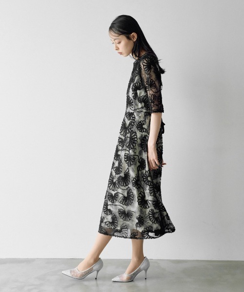 haremode（ハレモード）の「アーチ刺繍レースドレス（ドレス・レディース・グレー/ベージュ/ブラック・M/S）」の15枚目の写真