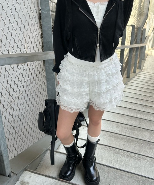 フリル付きポケット グレーショートパンツ 160センチ - メルカリ