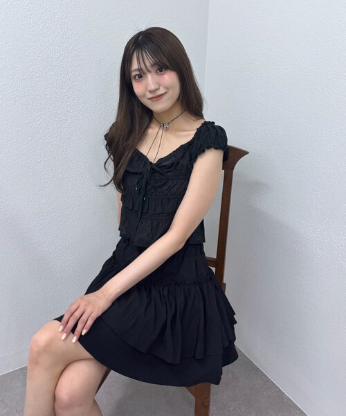 ブラウス シャツ 「mline」シャーリングフレンチブラウス レディース M-LINE ブラウス シャツ 「mline」シャーリングフレンチブラウス