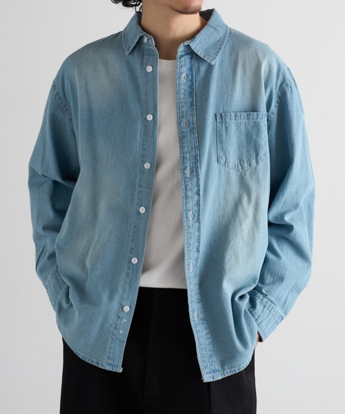MAGASIN DE MODE Brew(マガジンデモードブリュー)の「【MAGASIN DE MODE Brew】6.5oz デニム 長袖シャツ STS(シャツ/ブラウス・メンズ・ブルー/マルチ/ネイビー系1・M/L/LL)」の3枚目の写真