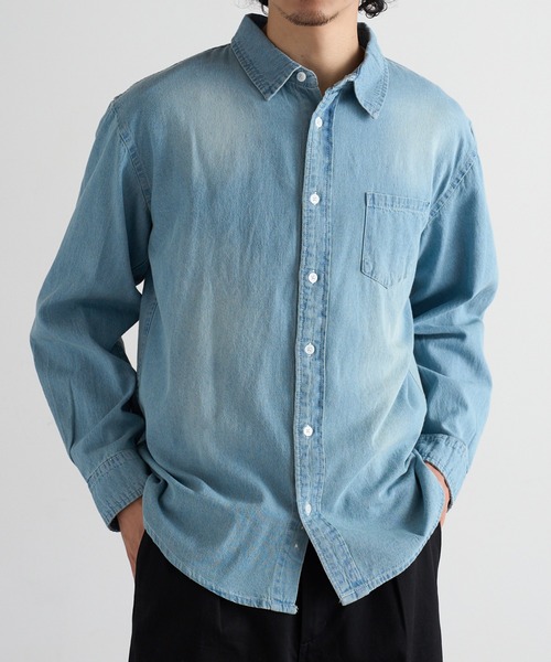 MAGASIN DE MODE Brew(マガジンデモードブリュー)の「【MAGASIN DE MODE Brew】6.5oz デニム 長袖シャツ STS(シャツ/ブラウス・メンズ・ブルー/マルチ/ネイビー系1・M/L/LL)」の18枚目の写真