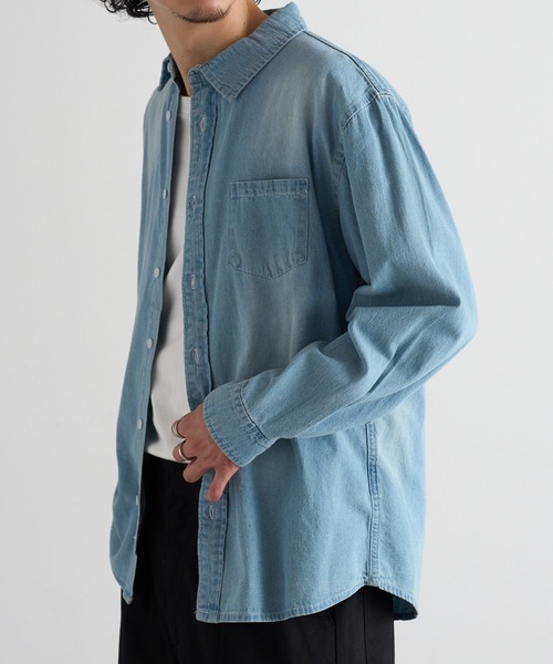 MAGASIN DE MODE Brew(マガジンデモードブリュー)の「【MAGASIN DE MODE Brew】6.5oz デニム 長袖シャツ STS(シャツ/ブラウス・メンズ・ブルー/マルチ/ネイビー系1・M/L/LL)」の19枚目の写真