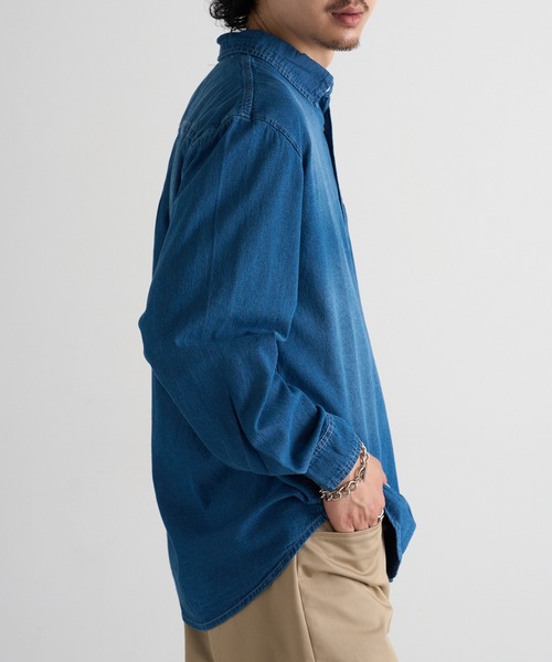 MAGASIN DE MODE Brew(マガジンデモードブリュー)の「【MAGASIN DE MODE Brew】6.5oz デニム 長袖シャツ STS(シャツ/ブラウス・メンズ・ブルー/マルチ/ネイビー系1・M/L/LL)」の7枚目の写真