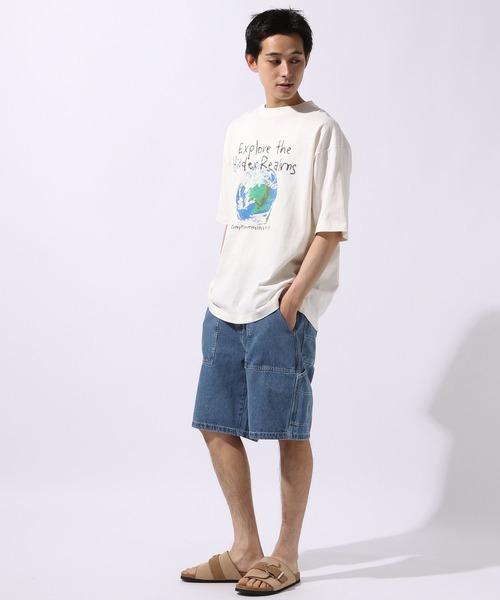 niko and...(ニコアンド)の「ペインターデニムショートパンツ(デニムパンツ・メンズ・ブラウン/ブラック/インディゴブルー/ブルー・LARGE/MEDIUM)」の15枚目の写真