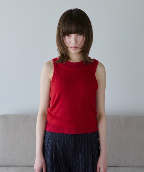 oaf 韓国　TANK DOCKING TEE レイヤード　タンクトップ セール】layered color tank/レイヤードカラータンク（タンク