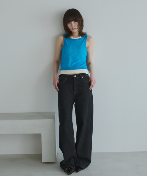 haek(ハク)の「layered color tank/レイヤードカラータンク(タンクトップ・レディース・ブルー/レッド・FREE)」の9枚目の写真