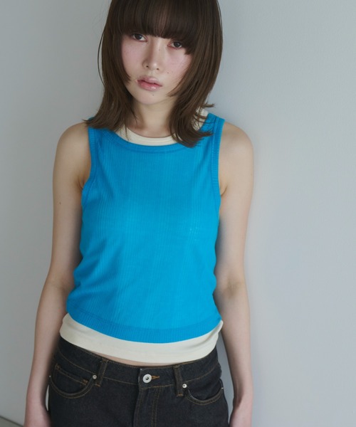 セール】layered color tank/レイヤードカラータンク（タンク