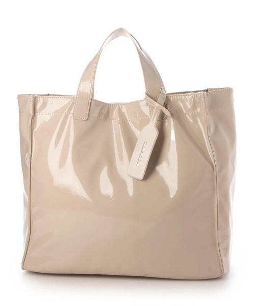 cache cache(カシュ カシュ)の「cachecache カシュカシュ ソフトエナメルショッパーバッグ(トートバッグ・レディース・グリーン/レオパード/ベージュ/ホワイト/アイボリー/ブラック・FREE)」の9枚目の写真
