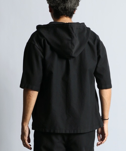 The DUFFER of ST.GEORGE(ザダファーオブセントジョージ)の「UNCUT CORDUROY S/S SHIRT PARKA:セットアップ アンカットコーデュロイ 半袖シャツパーカー(シャツ/ブラウス・メンズ・ライトブルー/ブラック・LARGE/MEDIUM/X-LARGE)」の8枚目の写真
