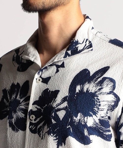 NICOLE CLUB FOR MEN(ニコルクラブフォーメン)の「アラカルトプリント半袖スタンドシャツ(シャツ/ブラウス・メンズ・ストライプ/ホワイト系/ネイビー系/ゼブラ・LARGE/X-LARGE/MEDIUM)」の17枚目の写真