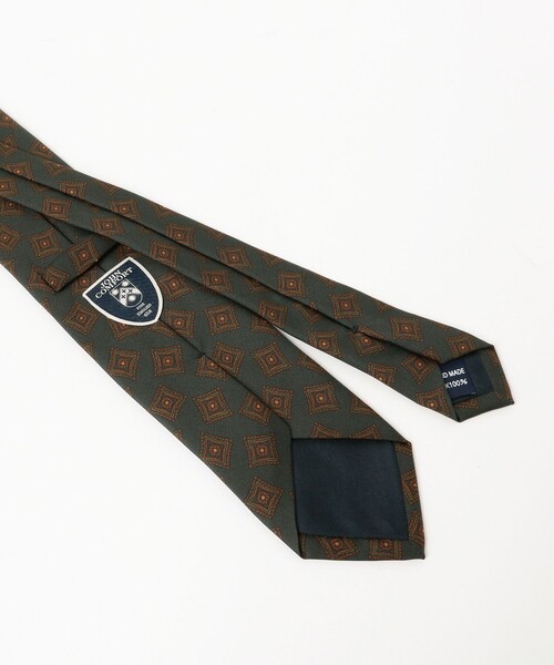 JOHN COMFORT（ジョンコンフォート）の「JOHN COMFORT / シルク 小紋柄 プリント ネクタイ（ネクタイ・メンズ・ダークオレンジ/オリーブ・ONE SIZE）」の8枚目の写真