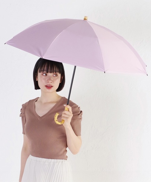 nifty colors(ニフティーカラーズ)の「【日傘 晴雨兼用】Peachdrop sun shade 2steps mini 50㎝(折りたたみ傘・レディース・ピンク/ホワイト/ベージュ・FREE)」の20枚目の写真