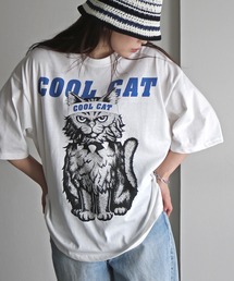 クールアニマルプリントTシャツ