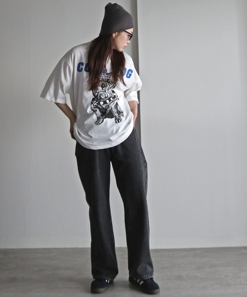 COURO(コウロ)の「クールアニマルプリントTシャツ(Tシャツ/カットソー・レディース・オートミール/チャコールグレー/ホワイト系/ライトグレー系/ホワイト/チャコール・M/XL/L)」の20枚目の写真