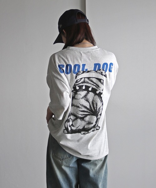 COURO(コウロ)の「クールアニマルプリントTシャツ(Tシャツ/カットソー・レディース・オートミール/チャコールグレー/ホワイト系/ライトグレー系/ホワイト/チャコール・M/XL/L)」の11枚目の写真