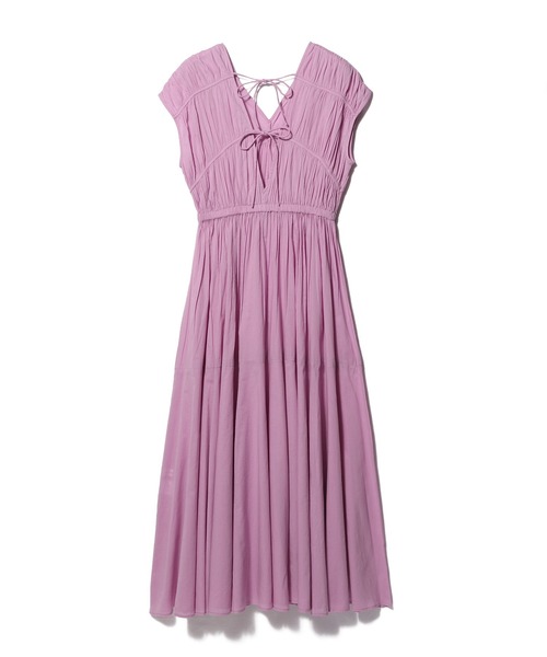 ESTNATION（エストネーション）の「ESTNATION / コットンギャザー ワンピース（ワンピース・レディース・ブラック/ピンク/ライトグリーン・FREE）」の4枚目の写真