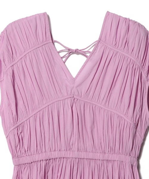 ESTNATION（エストネーション）の「ESTNATION / コットンギャザー ワンピース（ワンピース・レディース・ブラック/ピンク/ライトグリーン・FREE）」の5枚目の写真