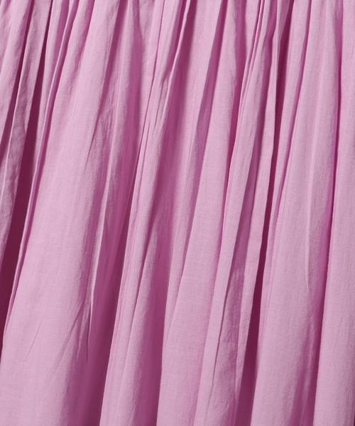 ESTNATION（エストネーション）の「ESTNATION / コットンギャザー ワンピース（ワンピース・レディース・ブラック/ピンク/ライトグリーン・FREE）」の7枚目の写真