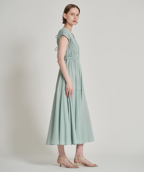 ESTNATION（エストネーション）の「ESTNATION / コットンギャザー ワンピース（ワンピース・レディース・ブラック/ピンク/ライトグリーン・FREE）」の10枚目の写真