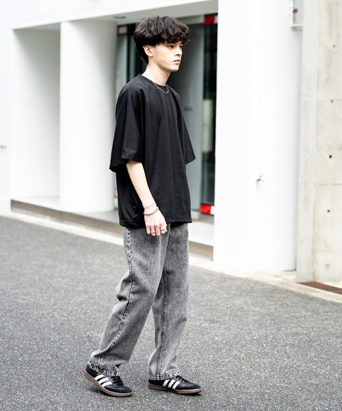 Rocky Monroe(ロッキーモンロー)の「ルーズシルエットワイドデニムパンツ(デニムパンツ・メンズ・ライトブラック/ケミカルウォッシュ/ダークブラック/ワンウォッシュ/ブルー/オフホワイト/ブラック・L/XL/M)」の9枚目の写真