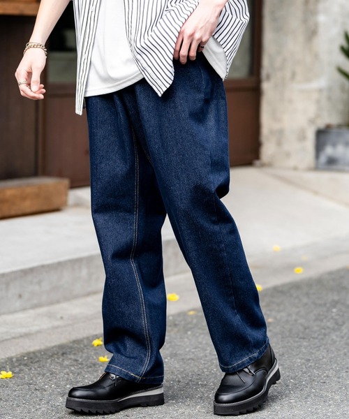 Rocky Monroe(ロッキーモンロー)の「ルーズシルエットワイドデニムパンツ(デニムパンツ・メンズ・ライトブラック/ケミカルウォッシュ/ダークブラック/ワンウォッシュ/ブルー/オフホワイト/ブラック・L/XL/M)」の17枚目の写真