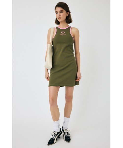 MOUSSY(マウジー)の「BEP SLEEVELESS ミニドレス(ワンピース・レディース・ネイビー/カーキ・1/2)」の4枚目の写真