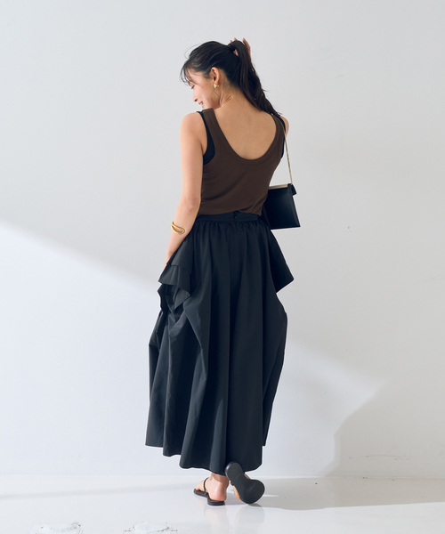 Rouge vif Anna(ルージュヴィフアンナ)の「【2枚セット】レイヤードカットタンクトップ/裾メローデザイン(タンクトップ・レディース・チャコールグレー/ベージュ・フリー)」の21枚目の写真