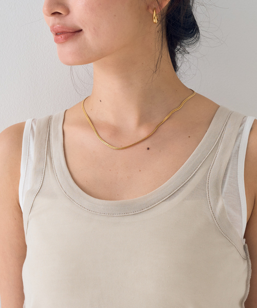 Rouge vif Anna(ルージュヴィフアンナ)の「【2枚セット】レイヤードカットタンクトップ/裾メローデザイン(タンクトップ・レディース・チャコールグレー/ベージュ・フリー)」の16枚目の写真