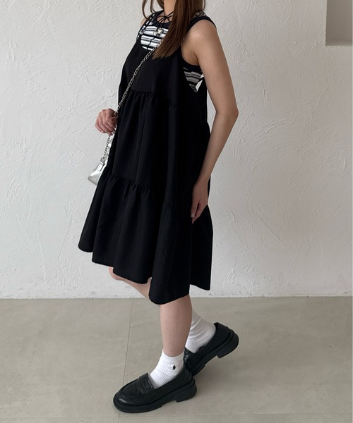 kutir（クティール）の「マルチボーダーメロータンクトップ（タンクトップ・レディース・ネイビー/レッド/ブラウン・FREE）」の15枚目の写真