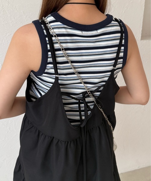 kutir（クティール）の「マルチボーダーメロータンクトップ（タンクトップ・レディース・ネイビー/レッド/ブラウン・FREE）」の13枚目の写真