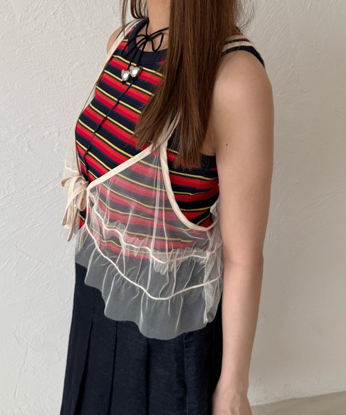 kutir（クティール）の「マルチボーダーメロータンクトップ（タンクトップ・レディース・ネイビー/レッド/ブラウン・FREE）」の18枚目の写真
