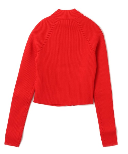 adidas(アディダス)の「adidas ADICOLOR 3 STRIPES SLIM KNIT TRACK TOP / アディダス アディカラー 3 ストライプス スリム ニット トラック トップ(ニット/セーター・レディース・レッド・S/L/M)」の8枚目の写真