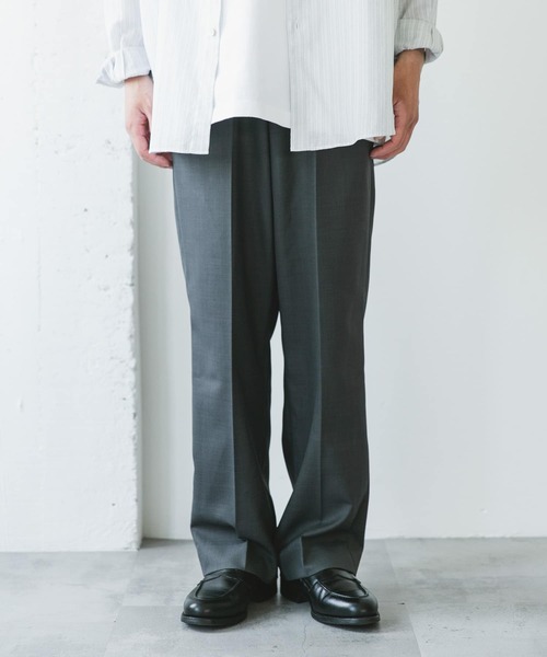 URBAN RESEARCH DOORS（アーバンリサーチドアーズ）の「『接触冷感/防シワ/UVカット/マシンウォッシャブル』ドライギャバジン イージースラックス（その他パンツ・メンズ・ネイビー/チャコールグレー/グレー・LARGE/MEDIUM）」の8枚目の写真