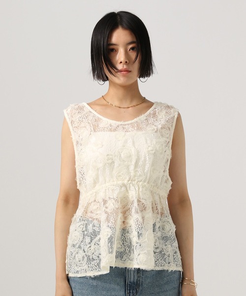 BAYFLOW（ベイフロー）の「[前後で着られる]2WAYレースベスト（ベスト・レディース・ブラック/グレー/オフホワイト・FREE）」の22枚目の写真