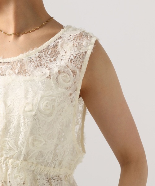 BAYFLOW（ベイフロー）の「[前後で着られる]2WAYレースベスト（ベスト・レディース・ブラック/グレー/オフホワイト・FREE）」の6枚目の写真