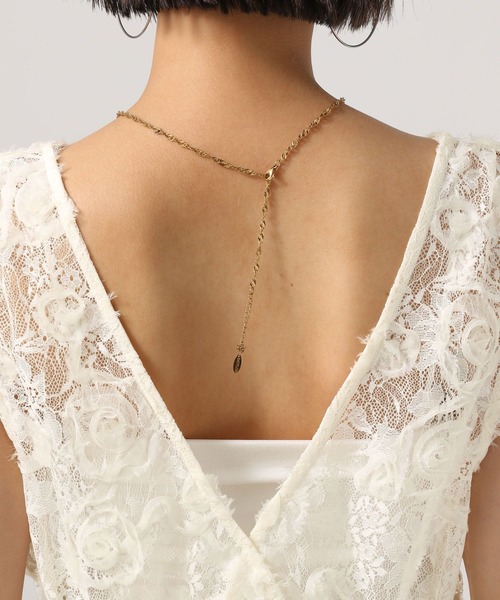 BAYFLOW（ベイフロー）の「[前後で着られる]2WAYレースベスト（ベスト・レディース・ブラック/グレー/オフホワイト・FREE）」の8枚目の写真