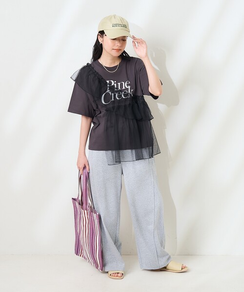 プリーツチュールドッキングTシャツ FREAK'S STORE/＜新色追加＞フリルチュールドッキングTシャツ